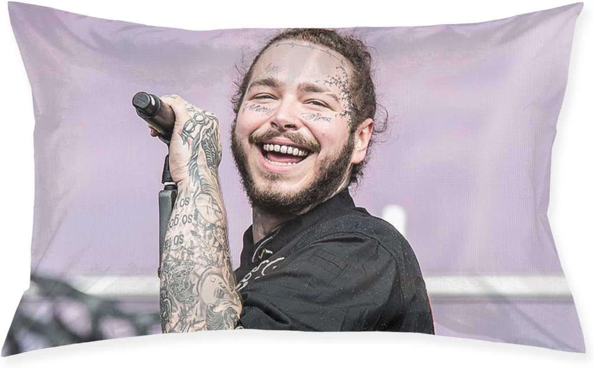 Post Malone Throw Pillow Covers Decorative Pillowcase 20X30 Inches Digital Printing Creativity Throw Pillow for Sofa Office Car