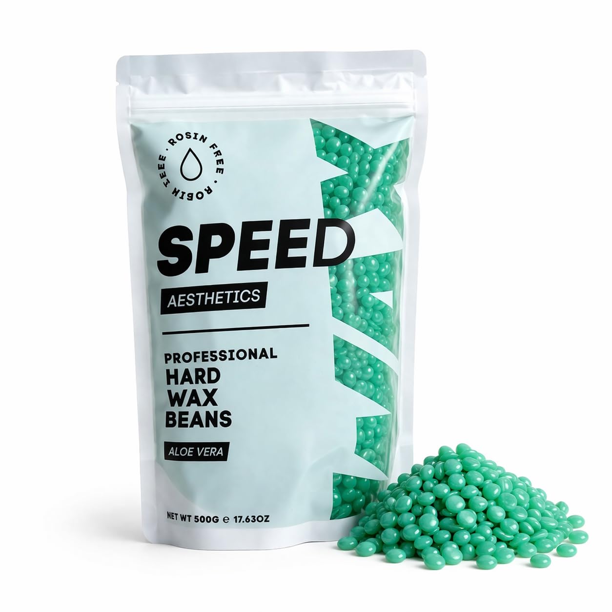 Speed Aesthetics Professional Hard Wax Beads 500g Aloe Vera Rosin Free Wax Beans For Pain Free Hair Removal Stripless Waxing Pellets For Full Body Hair Removal