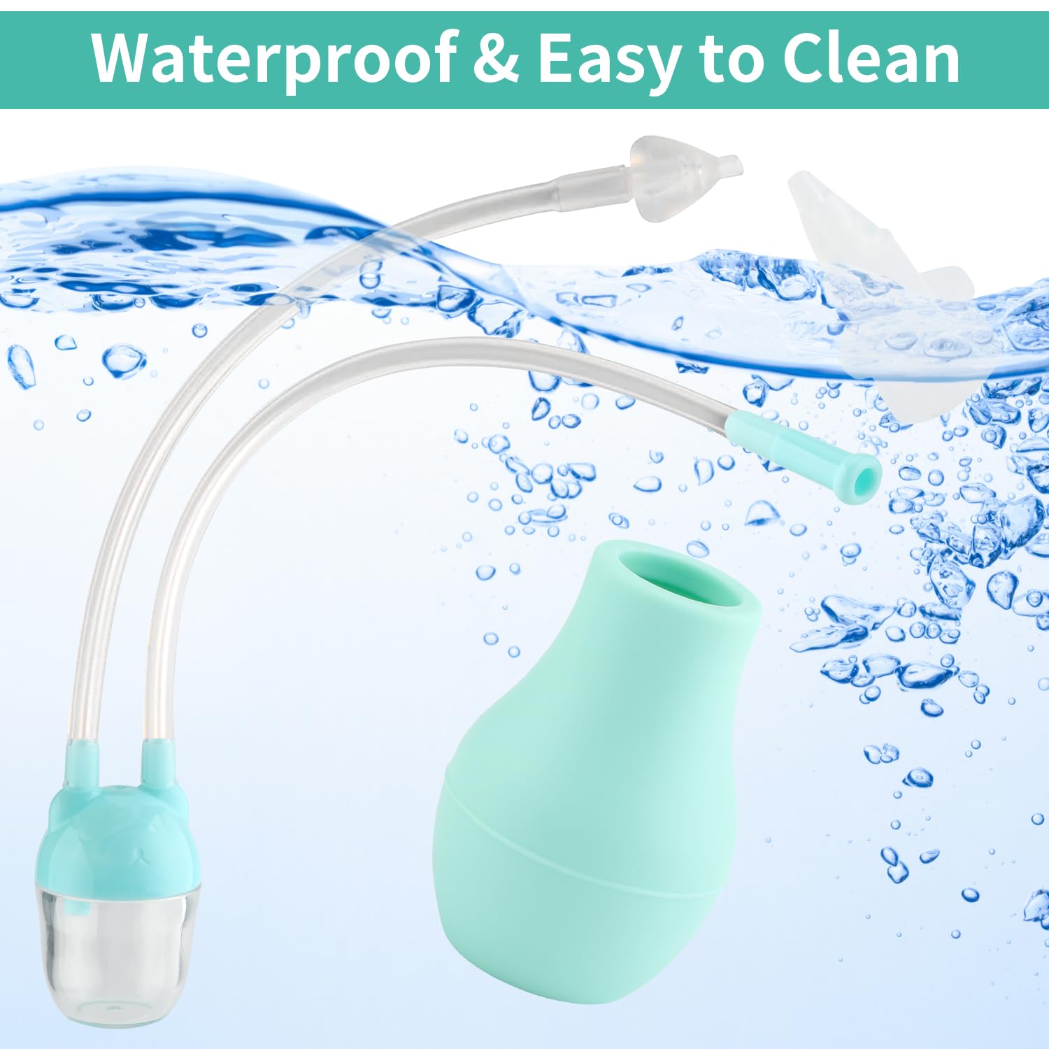 Silicone Nasal Aspirator for Baby - Safe Nose Suction Bulb for Baby to Promote Breathing | Oral Nose Sucker for Toddler