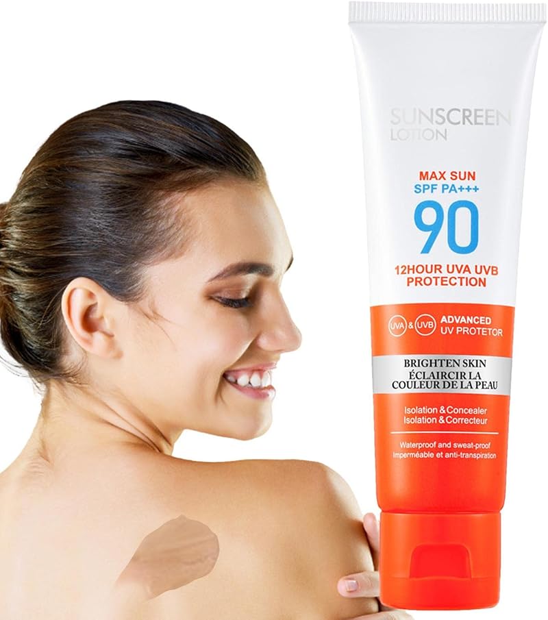 fanelod SPF 90 Face Sunscreen 50g Broad Spectrum Sun Block Lotion for Women
