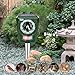 INTEY Outdoor Animal Repellent Solar Ultrasonic Cat Repeller with LED Flashlight Animal Driven Device Dog Repellent Waterproof IP44 Design