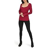 Calvin Klein Womens Square Neck Long Sleeve Sweater