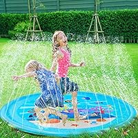 Yonala Splash Pad,68" Sprinkle & Splash Play Mat Toddlers Outdoor Water Play Toys for Baby Kids Boys Girls Infants Summer Party Sprinkler Spray Toy