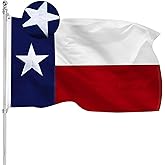 Texas Flag 3x5 Outdoor Embroidery TX Texas State Flags Outdoor Heavy Duty 3 Ply 340D Thick Polyester Material with 2 Metal Grommets