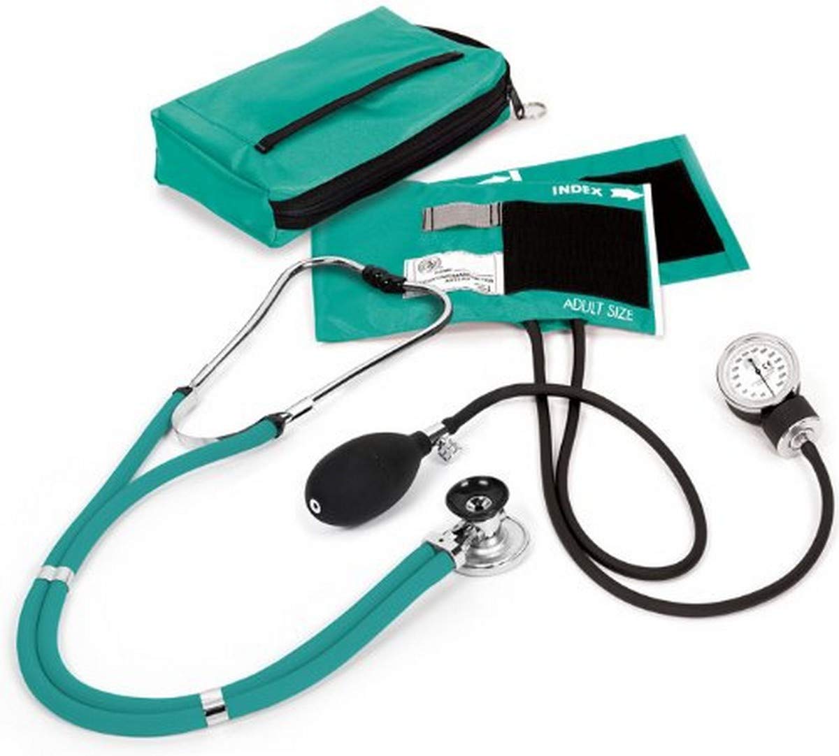 NCD Medical Sprague with Blood Pressure and Stethoscope Kit with Matching Teal