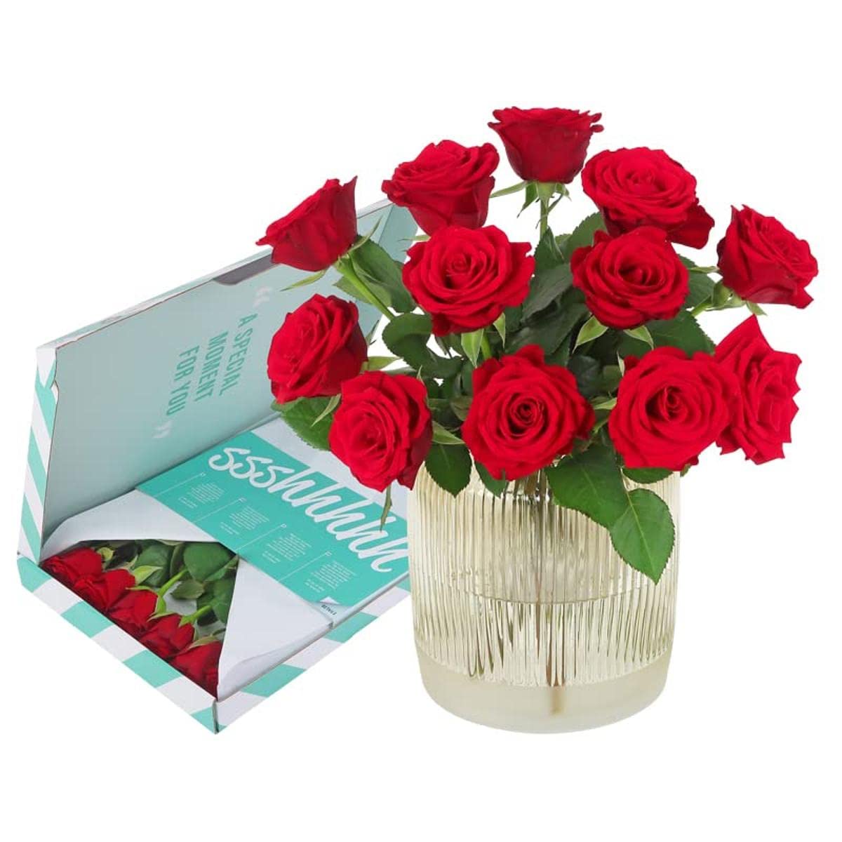 BloomPost Red Roses - Letterbox Gift - Fresh Flowers Delivered - Bouquet Perfect for Mothers Day, Birthdays, Anniversaries and Thank You Gifts - Next Day Free UK Delivery