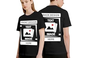 CustomSolo Custom T Shirt with Photo Text - Double-Sided Custom Shirt for Men&Women, Personalized Gifts,100% Cotton/Unisex