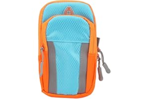 Running Arm Bags for Phone Money Keys Outdoor Sports Arm Package Bag with Headset Hole for Men Women(Blue)