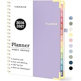 Forvencer Academic Planner 2026-2027, Weekly &amp; Monthly Hardcover Planner A4 | Calendar Planner July 2026-June 2027, 8.5" X 11" Daily Agenda, School Office Notebook Teacher Student Organizer, Purple