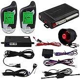 EASYGUARD EC203 Universal Version 2 Way car Alarm System with keyless Entry &amp; LCD Pager Display, ultrasonic Sensor &amp; Shock Sensor DC12V