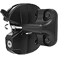 D&D Technologies LL3ABRND Round Post LokkLatch with External Access Button, Locking Gate Gravity Latch, Key Lockable on Both Sides of Gate, for Chain Link Fences, Black