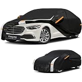 Kaugung 10 Layers Car Cover Custom Fit for Mercedes Benz S Class 1991-2026 | S250 S300 S350 S400 S450 S500 S550, 100% Waterproof Full Exterior Cover with Vents Towel, Outdoor Rain Snow Sun UV Protection