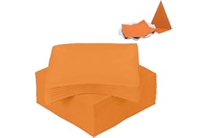 120-Pack Orange Cocktail Napkins Disposable Beverage Napkins Soft and Absorbent for Dinner Party Wedding Or Every Day Use 5” 