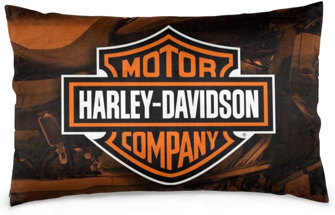 Lovesofun Soft Pillow Covers Harley-Davidson Cushion Cases Pillowcases for Sofa Bedroom Without Pillow Insert