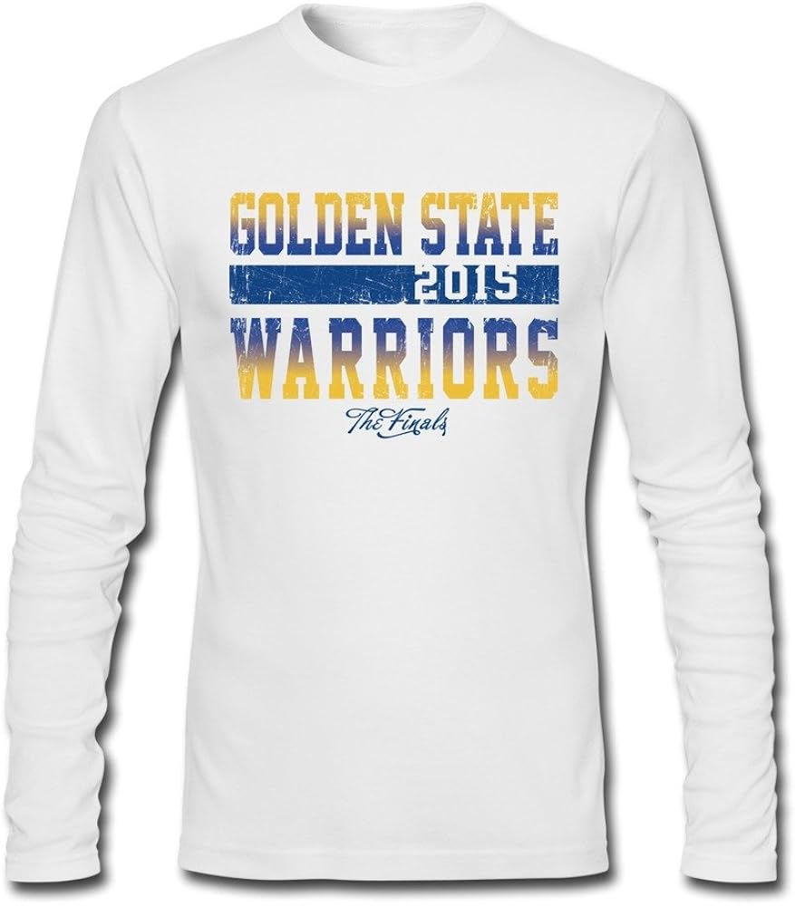 Golden State 2015 The Finals Warriors [White Men's T-Shirts Long Sleeve