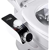MorTime Bidet Attachment for Toilet Seat, Non-Electric Bidet Hot and Cold Fresh Water for Frontal & Rear Wash with Self-clean