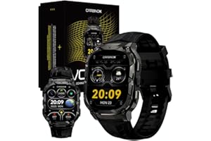 CARBINOX Vortex Smartwatch (Answer/Make Calls), Military-Grade Rugged Fitness Tracker, IP69K Waterproof, Sport Design for Active Lifestyles