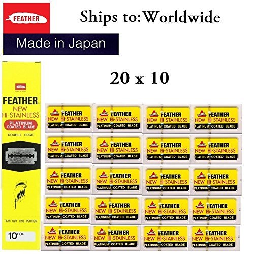 MADE IN JAPAN - Feather Razor Blades 200 - Feather Razor Blades - Feather Safety Razor Blades - Feather Double Edge Blades