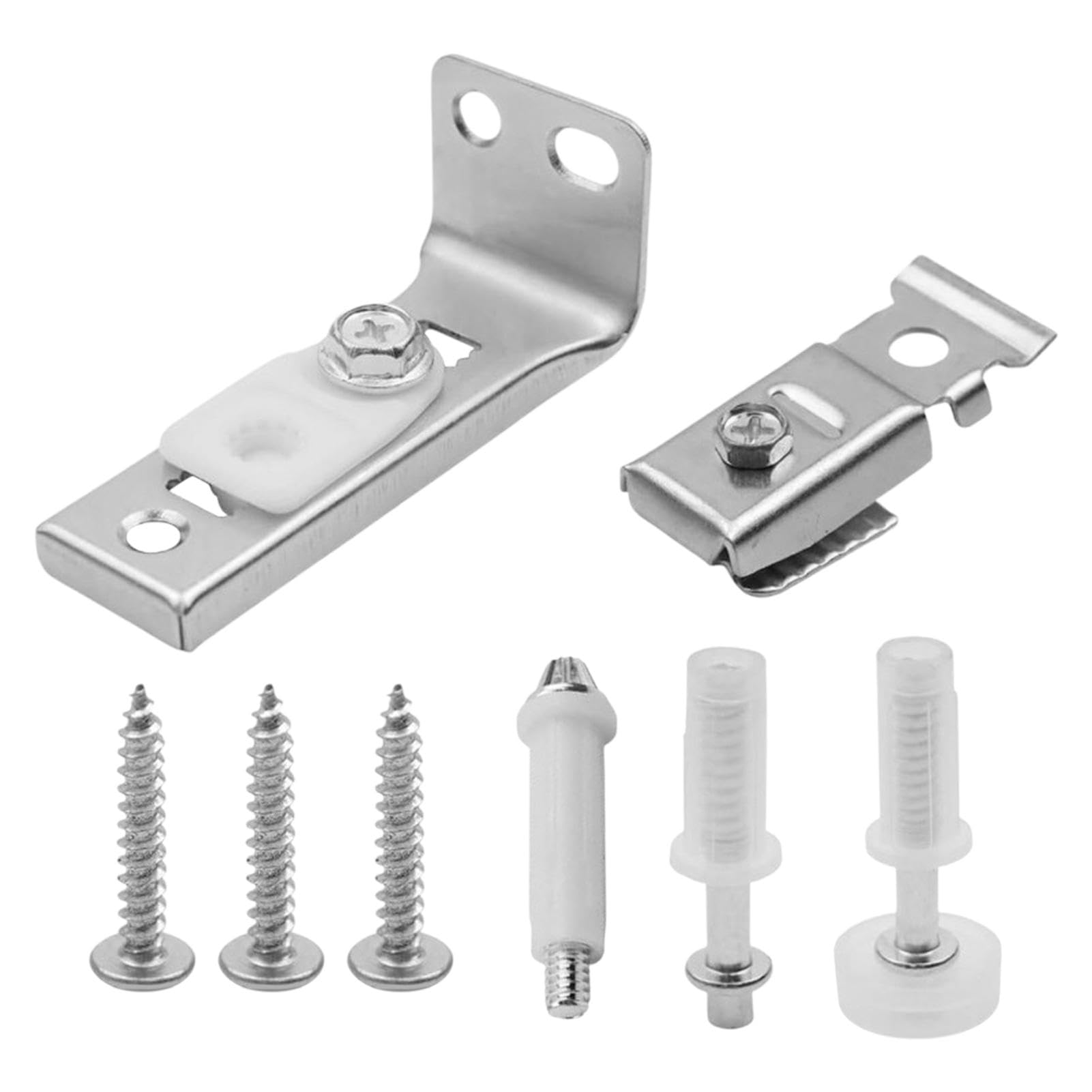 8 Pcs Bi-Fold Door Repair Kit, Top Bottom Brackets, 3/8" Pivots, 7/8" to 1" Guide Wheels, Door Mount for Folding Barn Folding Doors