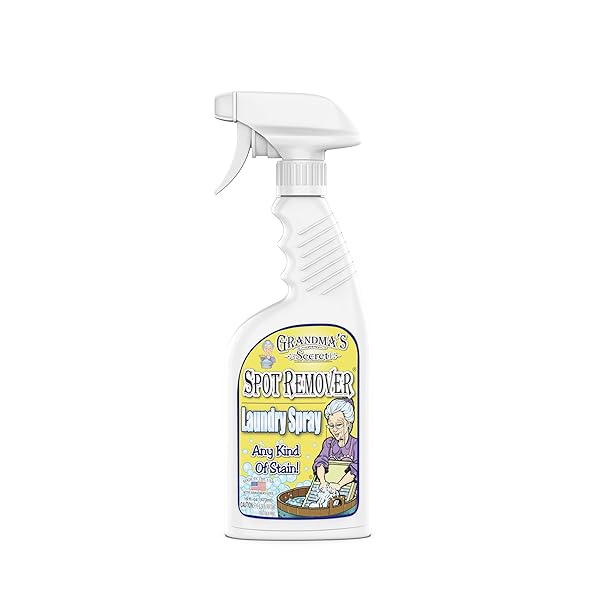 GRANDMA’S SECRET SPOT REMOVER LAUNDRY SPRAY – CHLORINE, BLEACH AND TOXIN-FREE STAIN REMOVER – STAIN REMOVER FOR CLOTHES – FABRIC STAIN REMOVER REMOVES OIL, PAINT, BLOOD AND PET STAINS – 16 OUNCE