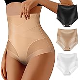 DAFANY Womens High Waisted Underwear, Stretch Tummy Control Boxer Briefs Panty Soft Boyshorts Comfy Shapewear Panties