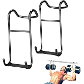 Roliwils 225LB Dumbbell Spotter Hooks (Pair) - Reduced noise, anti-scratch | Shoulder/chest press support | Easy solo use | For all fitness