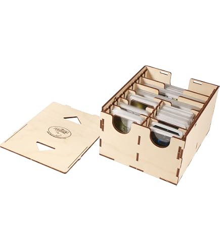 The Broken Token Compact Card Game Organizer - Wood Storage Box With Dividers, Fits KeyForge & FFG Deluxe Expansion Boxes - View #8