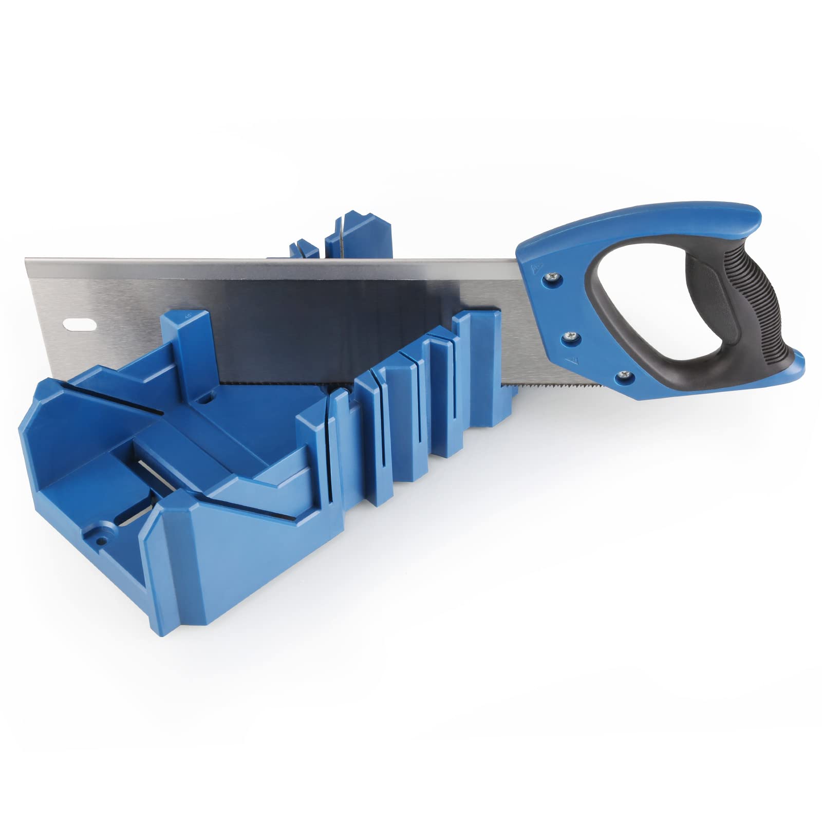 Photo 1 of Olympia Tools Saw Storage Mitre Box with 14-Inch Backsaw with 90 degree, 45 degree, and 22-1/2 degree Angle Slot Types Plastic Saw Box for Woodworker Carver Carpenter