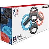 GH 4 Pack Switch 2 Steering Wheel Compatible with Mario Kart World, Mario Cart Racing Wheel Accessories Compatible with Nintendo Switch 2, Joy Con Games Controller (Black x2, Red and Blue)