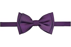 Retreez Solid Matte Color Woven Microfiber Pre-tied Boy's Bow Tie