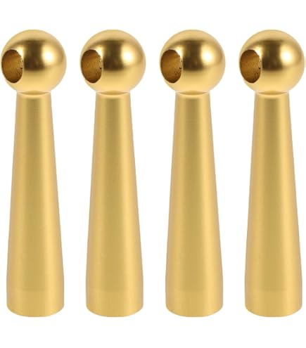 Veemoon 4Pcs Metal Spindles Furniture Connectors Indoor Railing Post Caps for Cabinet Shelf Rail Gallery Spindles Home Decoration 1.57 X 0.47 X 0.47 in