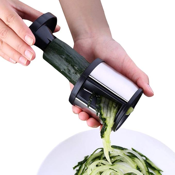 Aolvo Hand Held Spiralizer Vegetable Slicer, Stainless Steel Carrot