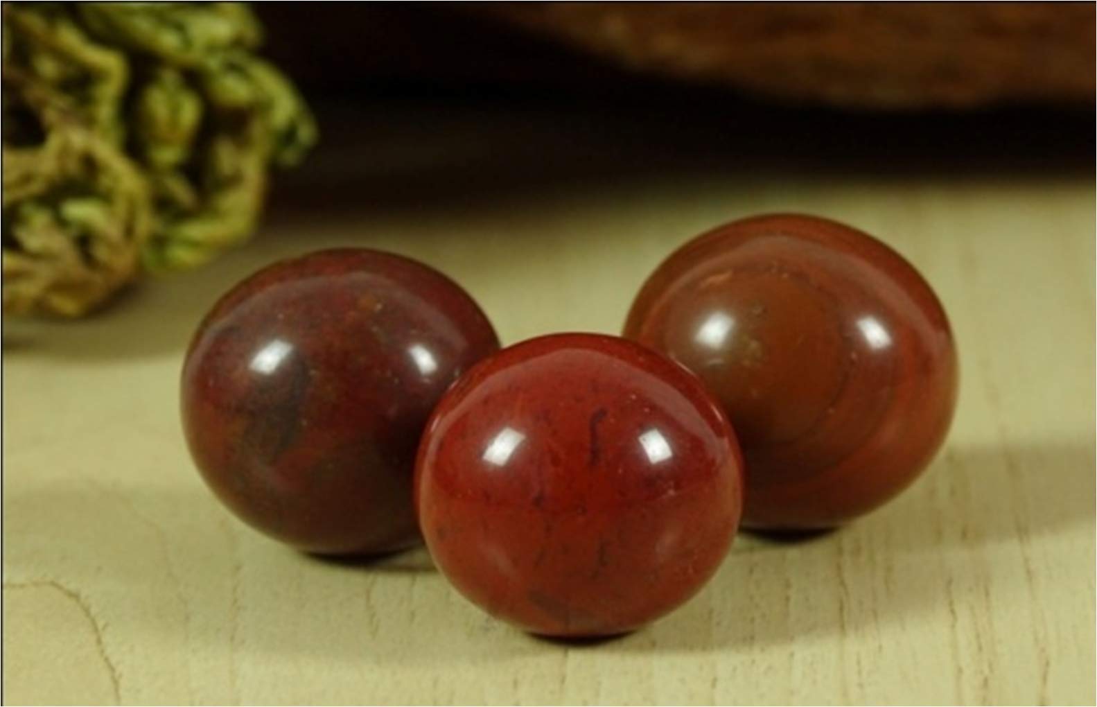 REIKIERA Stone Ball Natural Red Jasper Stone Gemstone Sphere Energy Crystal Healing Gift