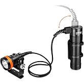 ORCATORCH D630 V2.0 4600 Lumens Primary Canister Dive Light | 7&deg; Narrow Beam, 5 CREE LEDs, Adjustable Cable Angle (90&deg;&ndash;180&deg;), Side Mount &amp; Backmount, for Cave, Wreck &amp; Night Diving