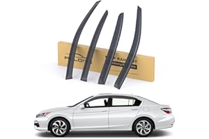 ACLONG Smoke Rain Guards Fit for Honda Accord 2013-2017 Tape-On Side Shatterproof Window Visor, Window Deflectors, Vent Deflectors, 4-Piece Set