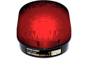 Seco-Larm Enforcer LED Strobe Light with Built-in Programmable Siren, Red (SL-1301-SAQ/R)