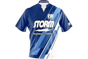 Logo Infusion I AM Bowling Jersey Short Sleeve Sash Collar 2227-ST Made in USA Storm