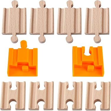 Lot De 20 Connecteurs De Rails En Bois – Accessoires Pour Circuits De Train Jouet (2,0 X 1,5 Cm)