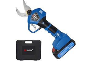 K KLEZHI Electric Pruning Shears, Electric Pruner with 2pcs Rechargeable 2Ah Lithium Batteries, Powered Cordless Pruning Shears for tree trimming, SK5 Blades Max 1.2" 30mm Cutting 6-8 Working Hours