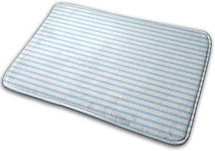 Amazon.de: N \ A Fußmatte für draußen, blau gestreifter Druck