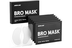 BRO MASK Under Eye Gel Pads: Cooling Eye Patches for Dark Circles and Puffiness | Hydrogel Eye Patch Set w/Bakuchiol, Green T