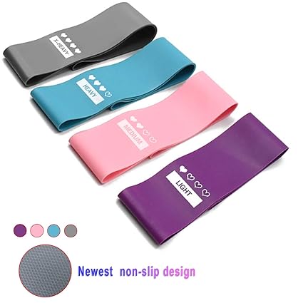 Kikomo Anti Slip Fitness Bands Exercise Band Resistance Bands With Instructions And Carrying Bag Non Slip Training Band Exercise Band Resistance Loop