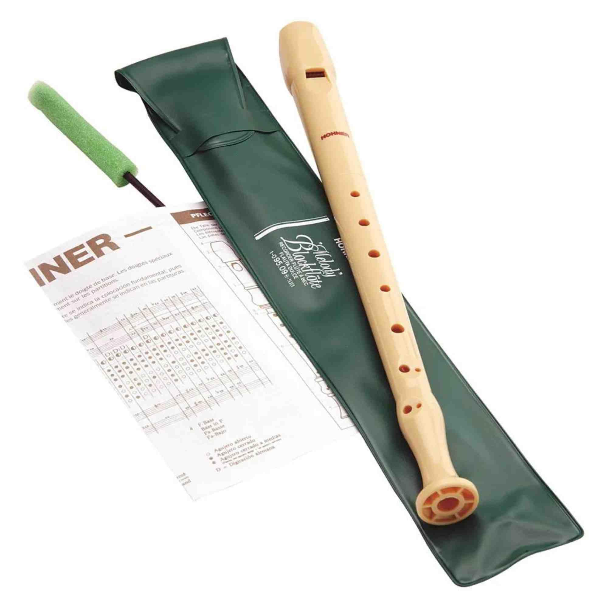 Hohner 9509 1 Piece Descant Recorder, Ivory, 2.0 in*2.0 in*14.0 in