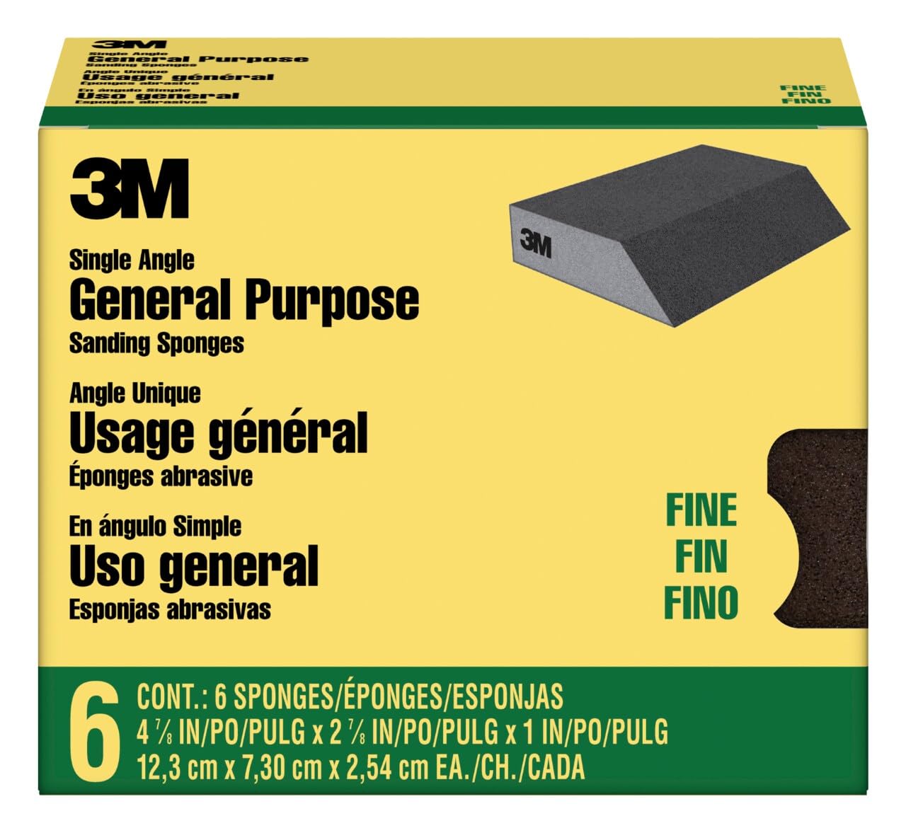 3M CP040-6P Angled Sanding Sponge
