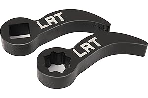 LRT Pry Bar Wrench Adapter 2-Pack, 12mm Superhard Carbon Steel Crowbar Head Tool for Half Shaft Removal & Car Repair, 1/2" Drive (8-Point + 4-Point)