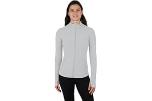 Yogalicious Full-Zip Lightweight Hooded Running Workout Yoga Lux Jacket with Pockets