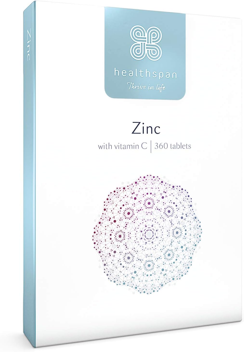 Zinc with Vitamin C Healthspan 360 Tablets Zinc Citrate Easily