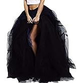 WDPL Wedding Planning Women's Long Maxi Tulle Special Occasion Bustle Night Out Skirt