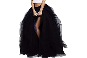 WDPL Wedding Planning Women's Long Maxi Tulle Special Occasion Bustle Night Out Skirt