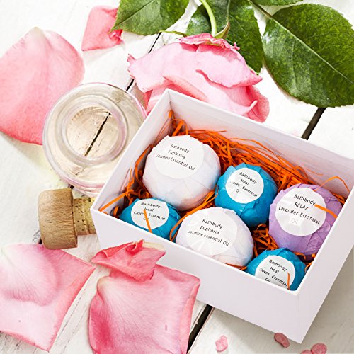 SMAGREHO 6 Bath Bombs Gift Set, Natural Organic Lush Spa Fizzy Kit for Bubble Spa to Moisturize Dry Skin